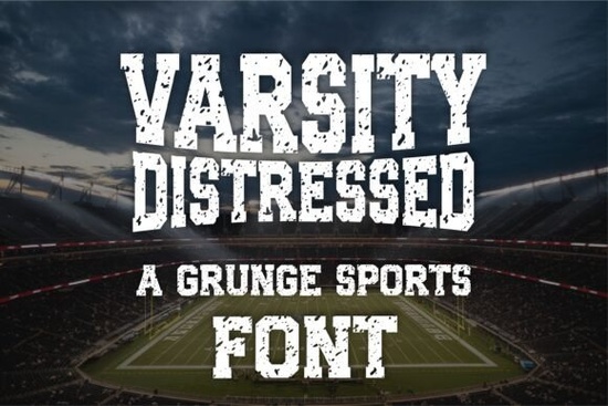 Varsity Distressed Font